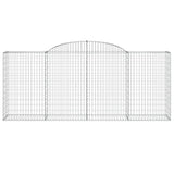 Arched Gabion Baskets 5 pcs 300x50x120/140 cm Galvanised Iron 3146722