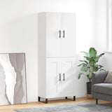 Highboard White 69.5x34x180 cm Engineered Wood 3195811