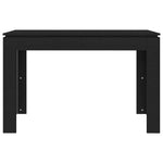 Dining Table Black 120x60x76 cm Engineered Wood 800757