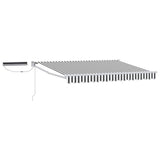 Electric Retractable Awning Anthracite and White 3 x 2.5 m 3419937