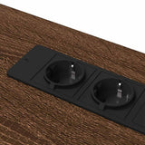 Desk with Shelf Brown Oak 100 x 50 x 86.5 cm Engineered Wood 859399