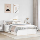 Bed Frame with Headboard White 140x190 cm Solid Wood Pine 3306355