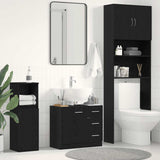 Sink Cabinet Black Oak 63x30x54 cm Engineered Wood 862022
