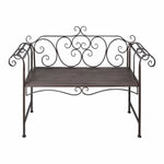 Garden Bench 132 cm Steel Antique Brown 40716
