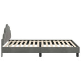 Children's Bed Frame with Headboard Dark Grey 90 x 200 cm 42011163
