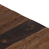 Coffee Table Gold Stainless Steel and Solid Sleeper Wood 349982
