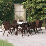 9 Piece Garden Dining Set Brown and Black 3095978