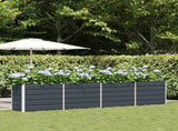 Planter Anthracite 385 x 50 x 75 cm Galvanised Steel 42018209