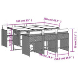 Garden Dining Set Beige, Cream white, Black 3211090
