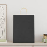 Paper Bags 250 pcs with Handles Black 32x12x42 cm 4101648