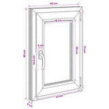 Basement Window Internal Colour White RISOR 40 x 80 cm 42047952