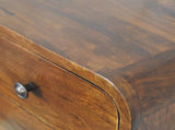Solid Wood Floating Mini Chestnut Bedside, 2 Drawers, Dark Brown B2743P402930