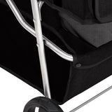 Folding Dog Stroller Black 80x46x98 cm Oxford Fabric 172196