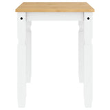 ZNTS Dining Table Corona White 112x60x75 cm Solid Wood Pine 4005716