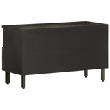 TV Cabinet Black 80x33x46 cm Solid Wood Mango 356836