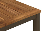 Garden Dinner Table Natural and Coffee 196 x 100.5 x 75 cm 3394421