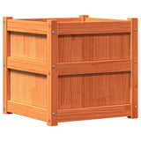 Garden Planter Wax Brown 50x50x50 cm Solid Wood Pine 837418
