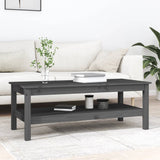 Coffee Table Grey 110x50x40 cm Solid Wood Pine 814276