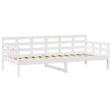 Daybed with Drawers without Mattress White 90x200 cm Solid Wood 3302139
