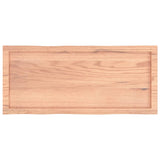 Table Top Light Brown 100x40xcm Treated Solid Wood Live Edge 363949