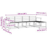 Outdoor Sofa Set 5 pcs Natural Solid Acacia Wood 3385130