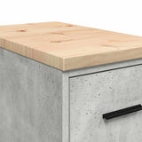 Garage Storage Cabinet Concrete Grey 30x51x85 cm Solid Wood Pine 860583
