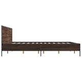 Bed Frame without Mattress Brown Oak 200x200 cm 3280021