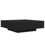 ZNTS Coffee Table with LED Lights Black 100x100x31 cm 836603