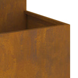 Garden Planter Rusty 80 x 80 x 60 cm Weathering steel 865861