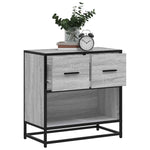 ZNTS Bedside Cabinet Grey Sonoma 60x31x60 cm Engineered Wood and Metal 848697