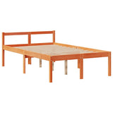 Bookcase Bed without Mattress Wax Brown 135x190 cm Doouble Solid Wood Pine 3322068