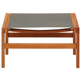 Garden Chair Grey Solid eucalyptus wood and textilene Medium 48698