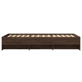 Bed Frame Brown Oak Engineered Wood Single Bed Frame 3295680
