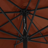 Garden Parasol Terracotta Polyester, Metal Large 47383