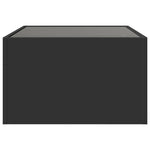 ZNTS Coffee Table with Infinity LED Black 70x50x30 cm 847610