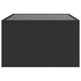 ZNTS Coffee Table with Infinity LED Black 70x50x30 cm 847610