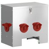 Chicken Feeder 2 pcs Silver 40.5 x 25 x 38 cm Galvanised Steel 879986