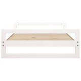Dog Bed White 105.5x75.5x28 cm Solid Pine Wood 821488