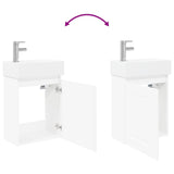 Bathroom Vanity Unit with Tap White 45.5 x 22.5 x 84 cm 889461