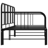 Sofa Bed Frame Black Powder-coated metal 200 x 90 cm mattress size 324752
