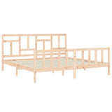 Bed Frame without Mattress 200x200 cm Solid Wood Pine 3193161