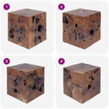 Stool Brown 40x40x45 cm Solid Teak Wood 243472