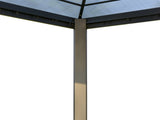 3 x 3 Hardtop Canopy with Polycarbonate Roof, Aluminium Frame, Permanent Pavilion Garden T3398P320050