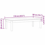 Coffee Table Max Brown 110 x 50 x 30 cm Solid Pine Wood 869916