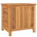 Garden Storage Box with Bag 60x50x58 cm Solid Wood Teak 363269