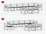 Outdoor Sofa Set 8 pcs Natural Solid Acacia Wood 3366562