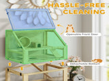 Wooden Hamster Cage with Detachable 32cm Deep Bottom, Hut, Seesaw, Exercise Wheel, Ramp, 60 x 40 x T3398P350109