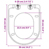 Toilet Seats with Soft Close Lids 2 pcs Plastic White 275930