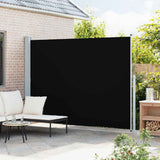 Patio Retractable Side Awning 220x300 cm Black 313423