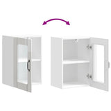 Kitchen Wall Cabinet with Glass Door Lucca High Gloss White 853769